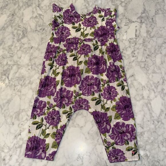 NWT PINK CHICKEN PEONY ROMPER 18/24M - Picture 6 of 13